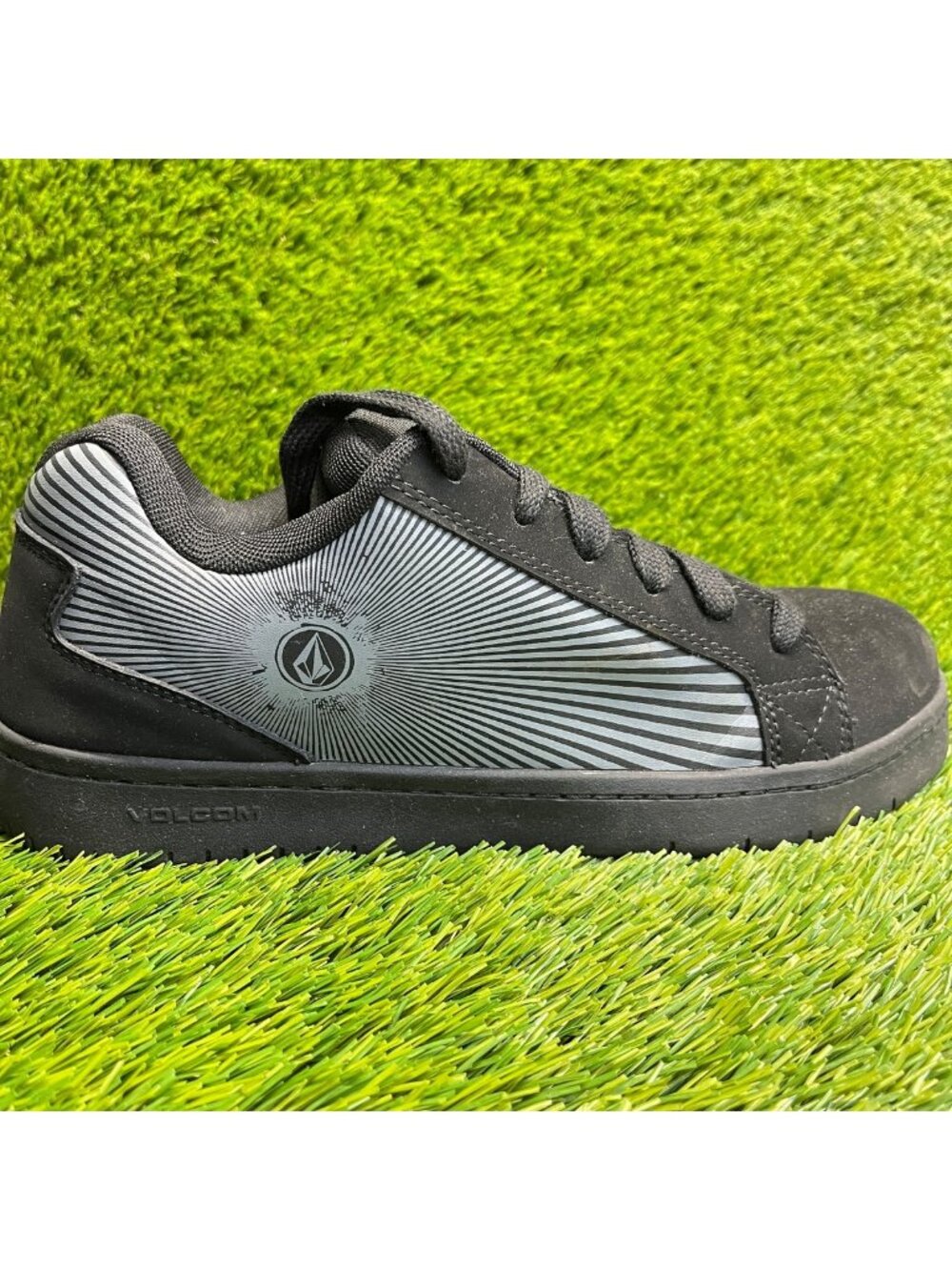 Volcom Stone Op Art Mens Size 10 Black Gray Composite Toe Safety Work Shoes
